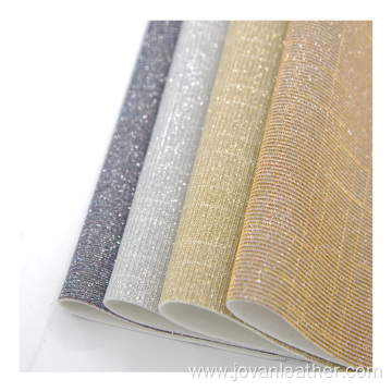 Chunky glitter sheets PU vinyl leather for shoes